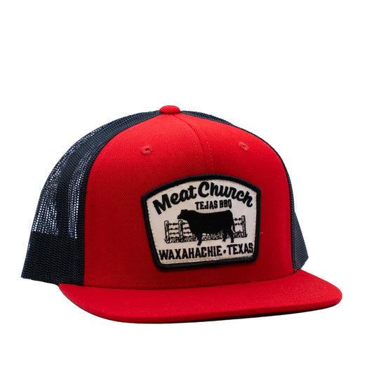 tejas-bbq-patch-hat-red-black-i9 RedMCwCowFlatBill.jpg